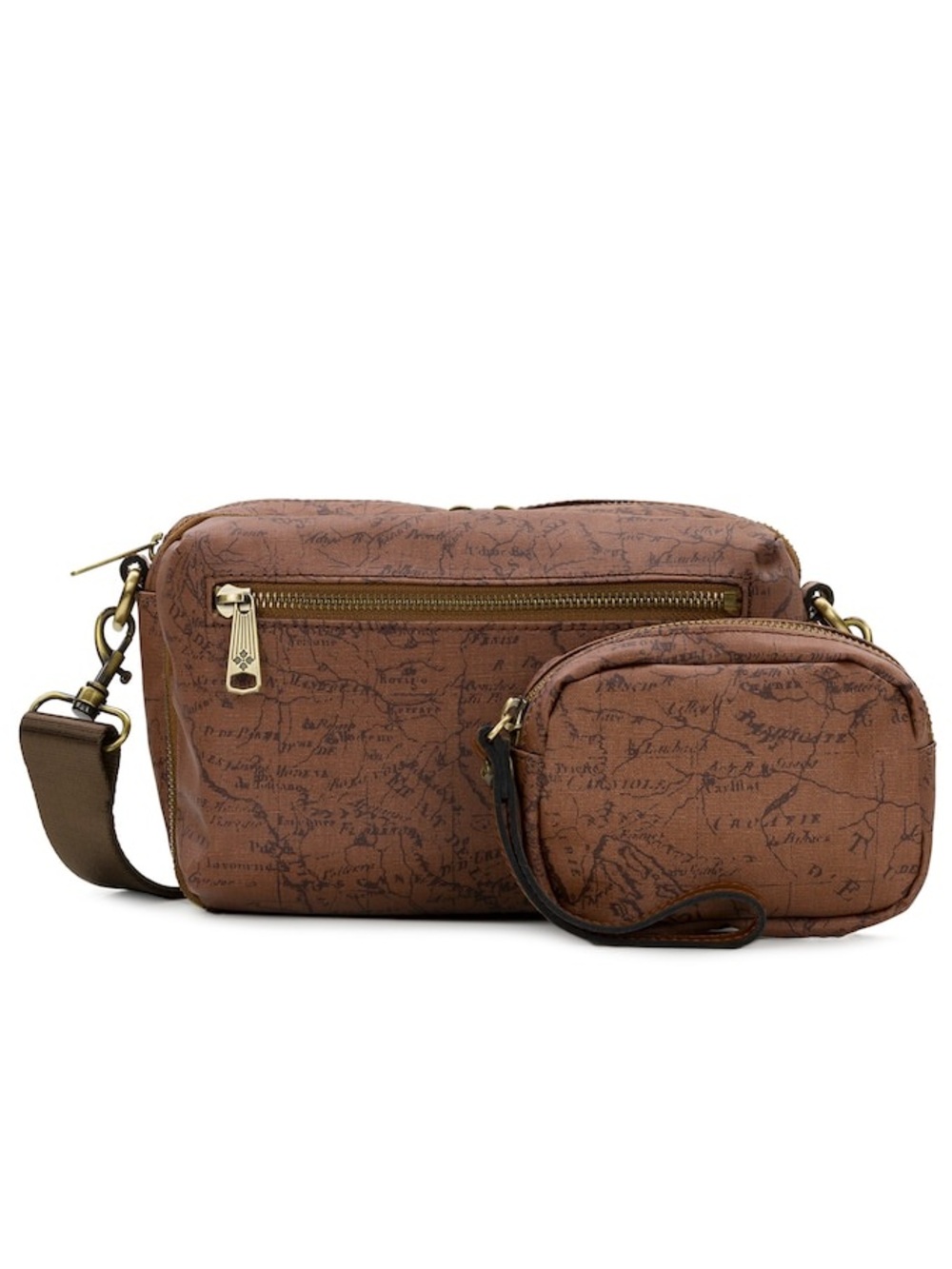 Patricia Nash Brown Printed Crossbody Bag with Coin Pouch**CASE NOT INCLUDED**